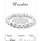 Natural Howlite Round Beaded Stretch Bracelets for Women Men, without Paper Card