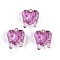 Resin Pendants, with Golden Iron Findings, Heart, Purple, 23x18x11mm, Hole: 2mm