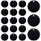 25Pcs Aluminum Pendants, Flat Round, for Pet Tag Dog Tag Accessories, Black, 40x1mm, Hole: 3.5mm