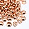 Brass Flat Round Spacer Beads, Rose Gold, 7x3mm, Hole: 3.5mm