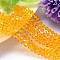K9 Glass, Faceted Imitation Austrian Crystal Bead Strands, Grade AAA, Bicone, Orange, 8x8mm, Hole: 0.9~1mm, about 50pcs/strand, 15.7 inch