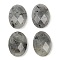 Natural Labradorite Cabochons, Faceted, Oval, 18x13x6mm