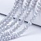 Electroplate Glass Beads Strands, Opaque Solid Color, AB Color Plated, Faceted, Rondelle, Gainsboro, 6x5mm, Hole: 1mm, about 80~85pcs/strand, 38~40cm