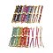 Nylon Cord Silder Bracelets, for Connector Charm Bracelet Making, with Rack Plating Golden Brass Findings, Long-Lasting Plated, Cadmium Free & Lead Free, Mixed Color, 8-5/8~9-1/8x1/8 inch(22~23x0.3cm), Hole: 2mm