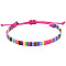 Adjustable Bohemian Style Cotton & Linen Cord Braided Bracelets for Friendship, Colorful