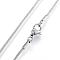 Tarnish Resistant Classic Plain 304 Stainless Steel Mens Womens Snake Chain Necklaces, with Lobster Claw Clasps, Stainless Steel Color, 1.2mmx23.7 inch(60.2cm)