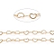 Brass Heart Link Chains, with Spool, Soldered, Long-Lasting Plated, Real 18K Gold Plated, 4x5x0.3mm, about 32.8 Feet(10m)/roll