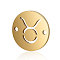 201 Stainless Steel Links connectors, Flat Round with Constellation, Golden, Taurus, 12x0.8mm, Hole: 0.8mm