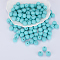 Round Silicone Focal Beads, Pale Turquoise, 15mm, Hole: 2mm