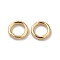 Brass Soldered Jump Rings, Closed Jump Rings, Round Ring, Real 18K Gold Plated, 18 Gauge, 5x1mm, Inner Diameter: 3mm