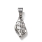 304 Stainless Steel Pendants, Spiral Shell, Stainless Steel Color, 18.5x9.5x3.5mm, Hole: 4.5x5.5mm