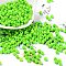 Baking Paint Glass Seed Beads, Round, Lawn Green, 4x3mm, Hole: 1.2mm, about 7650pcs/pound