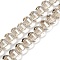 Electroplate Transparent Glass Beads Strands, Pumpkin, Faceted, Pearl Luster Plated, Antique White, 8x6mm, Hole: 1.2mm, about 78~81pcs/strand, 18.50''(47cm)