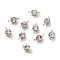 Sew on Rhinestone Link Connectors, Crystal, with Brass Findings, Round, for Bowknot Decoration, Platinum, 5x10x4mm, Hole: 1mm