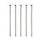 Iron Flat Head Pins, Cadmium Free & Lead Free, Platinum Color, Size: about 0.75~0.8mm thick(20 Gauge), 4.5cm long, Head: 2mm