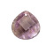 Natural Amethyst Pendants, Teadrop with Hole, 16mm