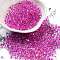 Luminous Glass Seed Beads, Glow in the Dark, Peanut, Magenta, 2.5x4x2mm, Hole: 0.8mm, about 250pcs/10g