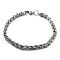 Non-Tarnish 201 Stainless Steel Rope Chain Bracelet, 304 Stainless Steel Clasps, Stainless Steel Color, 8-3/4 inch(22.1cm)
