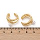 C-образные серьги-каффы из латуни с микропаве из прозрачных кубических цирконий EJEW-Z111-04G-02-5