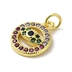 Латунные микро проложить кубического циркония подвески KK-M283-15F-02-2