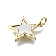 Кулоны из латуни в форме звезды KK-V010-12G-2