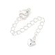 Латунные концы стойки с цепочкой и застежками-карабами KK-F873-05S-1