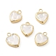 Подвески в форме сердца из ракушек и жемчуга PEAR-P004-65KCG-1