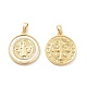 Плоские круглые подвески из латуни KK-C063-17G-1