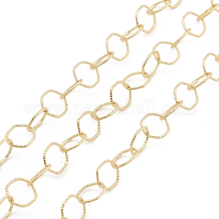 Латунные текстурированные цепи с шестигранными звеньями CHC-M025-33G-1