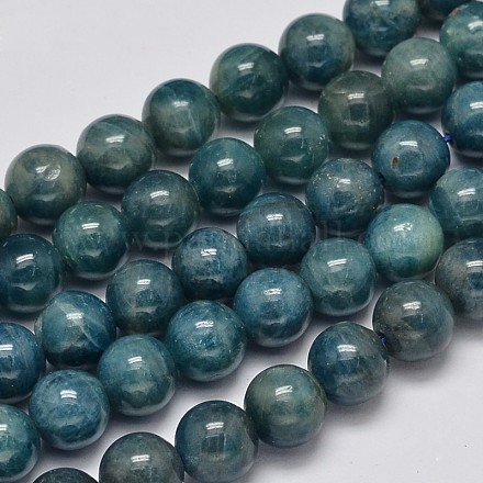 Круглые бусины пряди природного апатита G-K068-01-8mm-1