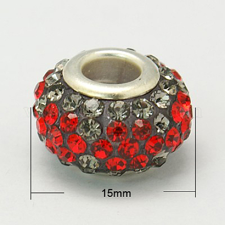 Cmолы Rhinestone Европейский бисером GPDL-C004-07S-1