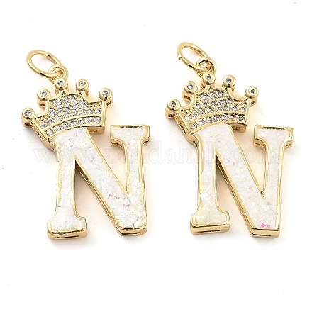 Латунные микропаве прозрачные подвески с фианитом KK-G498-01N-02-1