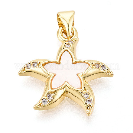 Латунные микропаве прозрачные подвески с фианитом KK-N268-30G-1
