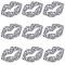 Lip Hotfix Resin Rhinestone (Hot Melt Adhesive On The Back), Iron on Patches, Rhinestone Trimming, Jet, Crystal, 35x60x2.5mm