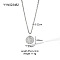 Vintage 304 Stainless Steel Portrait Pendant Wheat Chain Necklaces, Stainless Steel Color, Virgin, 21.65 inch(55cm)