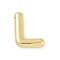 Rack Plating Brass Pendants, Long-Lasting Plated, Lead Free & Cadmium Free,  Real 18K Gold Plated, Letter L, 18x14x4mm, Hole: 1.8mm