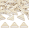 1 Set Wood Cord Bracelet Knitting Loom Tool, Triangle, PapayaWhip, 2.9x4.5x0.3cm, Hole: 6mm & 34.5x5mm, 30pcs/set