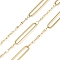 304 Stainless Steel Dapped Chains, Ion Plating(IP), Soldered, with Spool, Real 18K Gold Plated, 30x5.5x1mm, 10m/roll