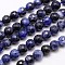 Natural Sodalite Beads Strands, Faceted, Round, 8mm, Hole: 1mm, about 46pcs/strand, 15.75 inch