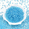3/0 Baking Paint Glass Fringe Seed Beads, Teardrop, Deep Sky Blue, 5x4~4.5x3.5~4mm, Hole: 1mm, about 4500pcs/pound
