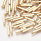 Brass Bar Pendants, Rectangle, Real 18K Gold Plated, 15x2x2mm, Hole: 0.8mm