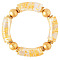 Fashionable Women's Chunky Curved Acrylic Tube Beads Stretch Bracelets, Moccasin