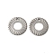 201 Stainless Steel Charms, Donut Charms, Stainless Steel Color, 10x0.5mm, Hole: 1mm