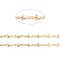 Brass Star Link Chains, with Spool, Soldered, Long-Lasting Plated, Real 18K Gold Plated, 10x4.5x2mm, about 32.8 Feet(10m)/roll