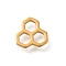 304 Stainless Steel Charms, Laser Cut, Real 18K Gold Plated, Honeycomb, 8x8x1mm, Hole: 2.5x3mm