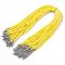 Waxed Cotton Cord Necklace Making, with Alloy Lobster Claw Clasps and Iron End Chains, Platinum, Yellow, 44~48cm, 1.5mm