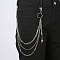 Punk Style Alloy 3 Layer Chain Star Charm Pants Chain Belts, Platinum, 370mm