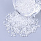 Glass Cylinder Beads, Seed Beads, Transparent Colours Lustered, Round Hole, Clear, 1.5~2x1~2mm, Hole: 0.8mm, about 8000pcs/bag, about 85~95g/bag