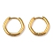 Ion Plating(IP) Stainless Steel Huggie Hoop Earrings, 304 Stainless Steel Needle with 201 Stainless Steel Ring, Hexagon, Real 18K Gold Plated, 15.7x17x2.7mm