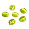 Cat Eye Cabochons, Oval, Olive Drab, 25x18x3~4mm